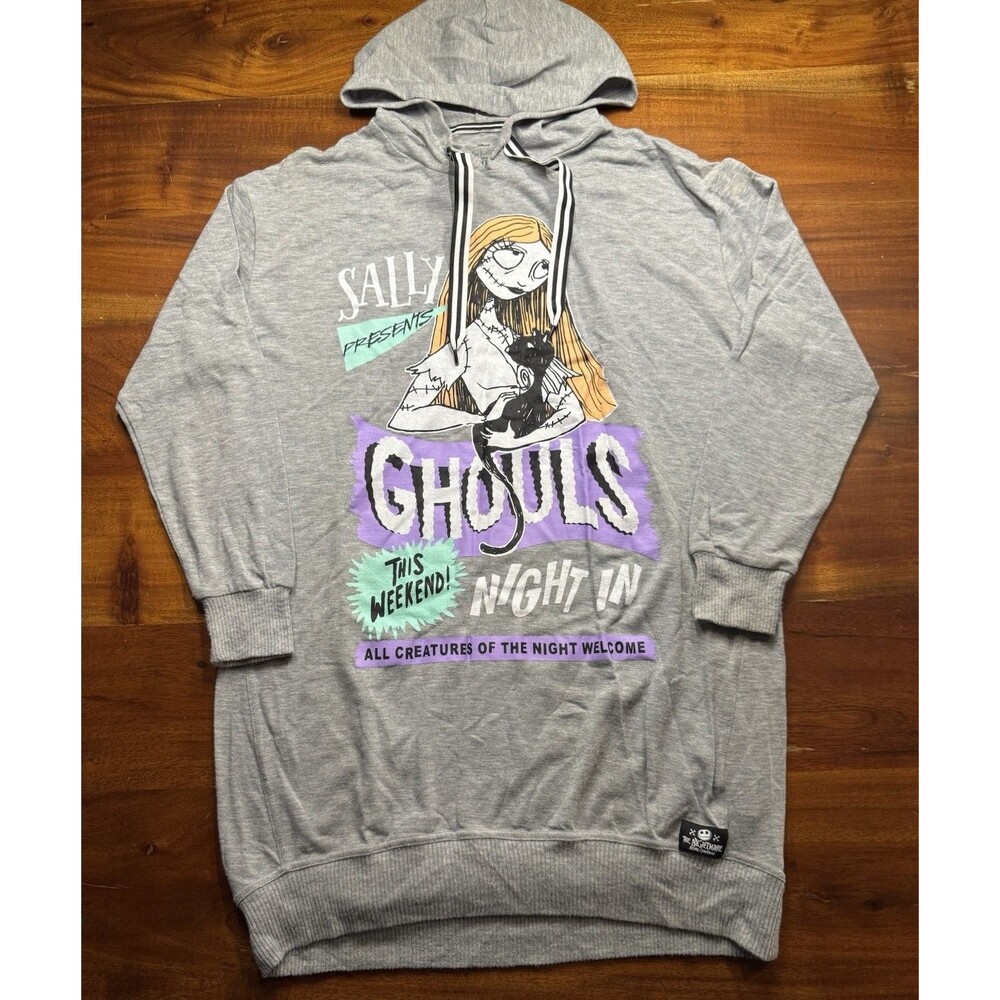Disney Nightmare Before Christmas Sally Hoodie Dress Sleepwear Women Medium M